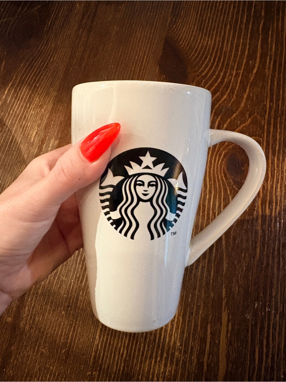 Starbucks White Ceramic Logo Mug with Black Siren